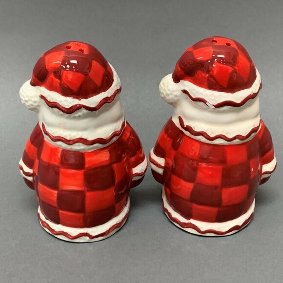 Pfaltzgraff Shakers Salt and Pepper Santa Claus Red White Set of 2 - Picture 5 of 8